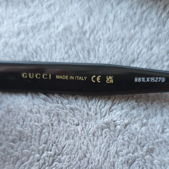 Gucci Black Sunglasses with Gold Accents